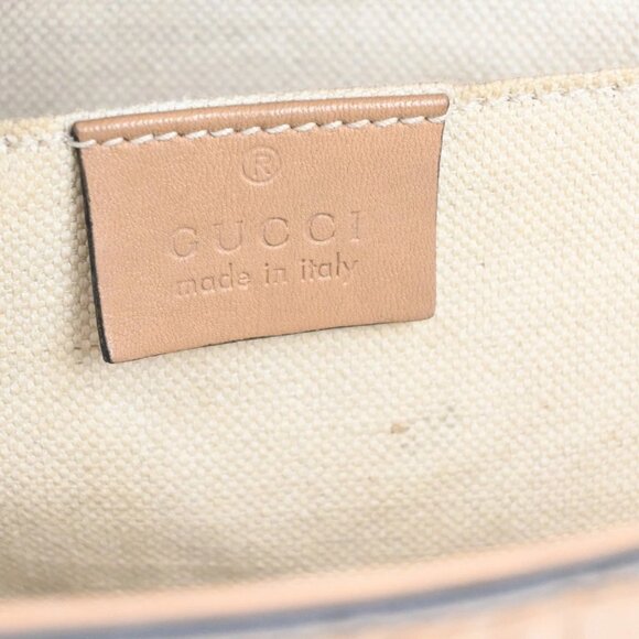 GUCCI Logo Emily Guccissima GG Pattern Chain Shoulder Bag Leather Beige 74KA690 - Picture 15 of 16